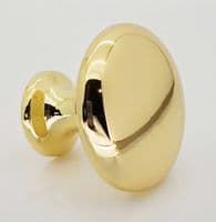 TEZ®  OVO® 30MKSB  Metal Pull Knobs Handles - 30mm dia - Come with screws - Shiny Brass